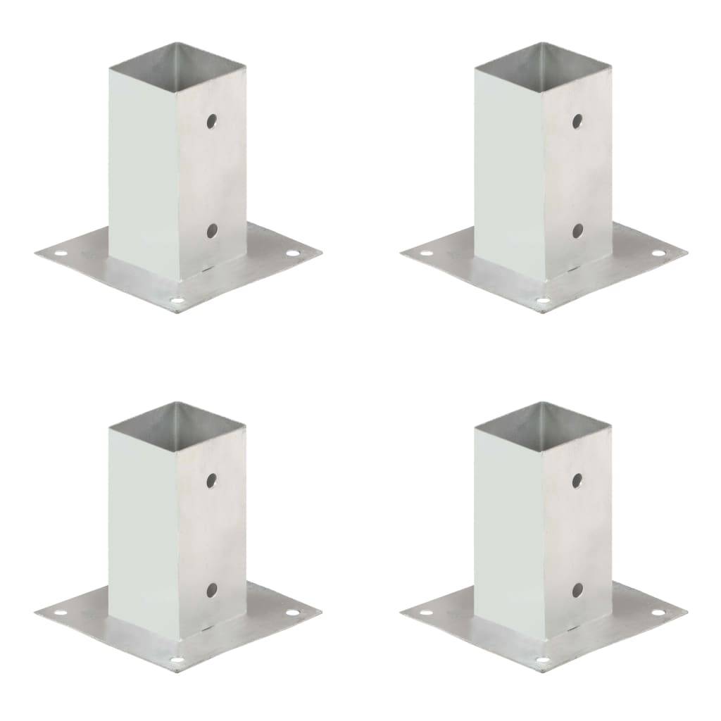 vidaXL Pfostenanker 4 Stk. Verzinktes Metall 71 mm