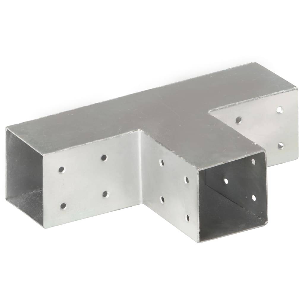 vidaXL Pfostenverbinder 4 Stk. T-Form Verzinktes Metall 71 x 71 mm