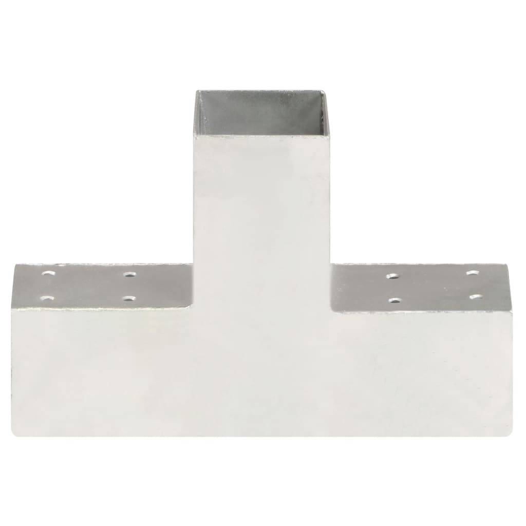 vidaXL Pfostenverbinder 4 Stk. T-Form Verzinktes Metall 71 x 71 mm