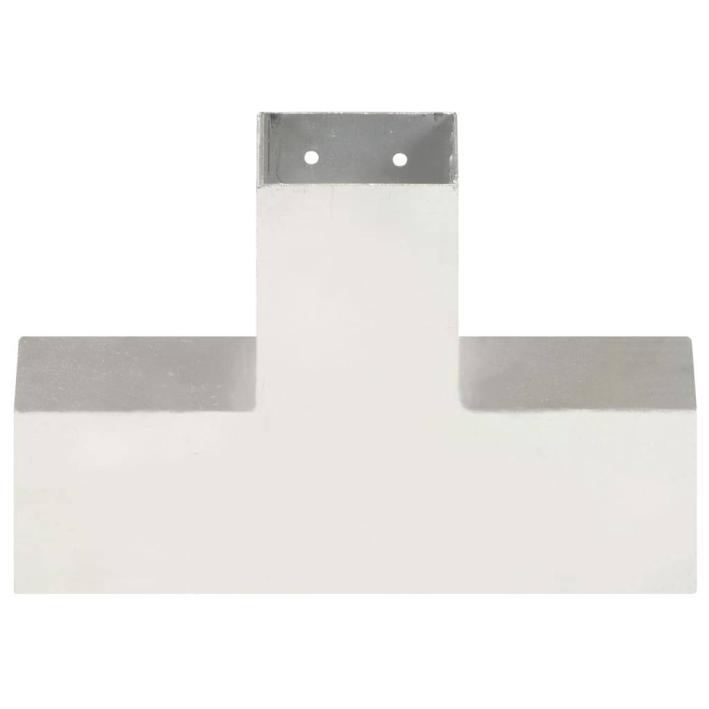 vidaXL Pfostenverbinder 4 Stk. X-Form Verzinktes Metall 81 x 81 mm