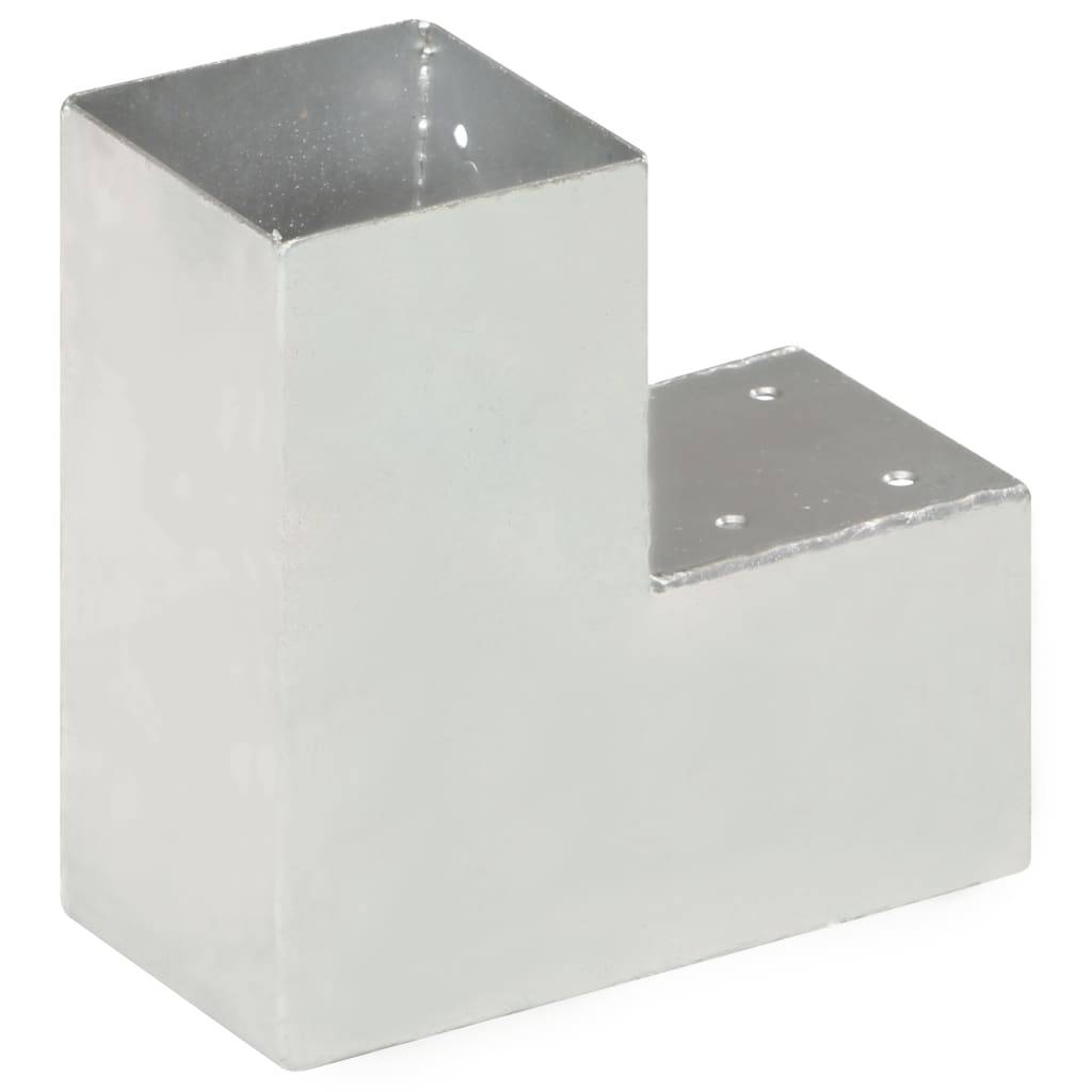 vidaXL Pfostenverbinder 4 Stk. L-Form Verzinktes Metall 91 x 91 mm