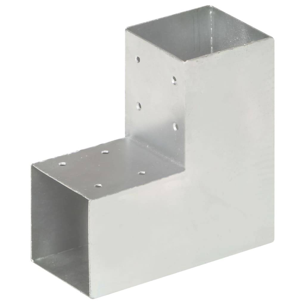 vidaXL Pfostenverbinder 4 Stk. L-Form Verzinktes Metall 91 x 91 mm