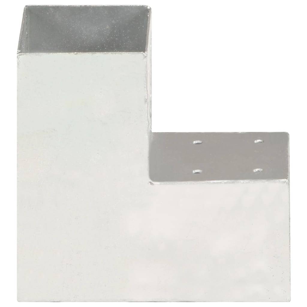 vidaXL Pfostenverbinder 4 Stk. L-Form Verzinktes Metall 91 x 91 mm
