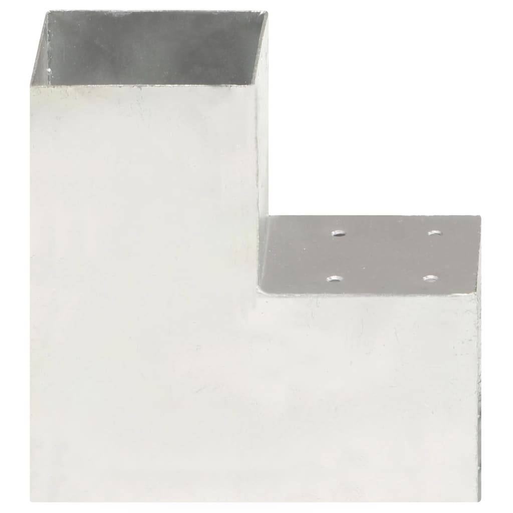 vidaXL Pfostenverbinder 4 Stk. L-Form Verzinktes Metall 101 x 101 mm