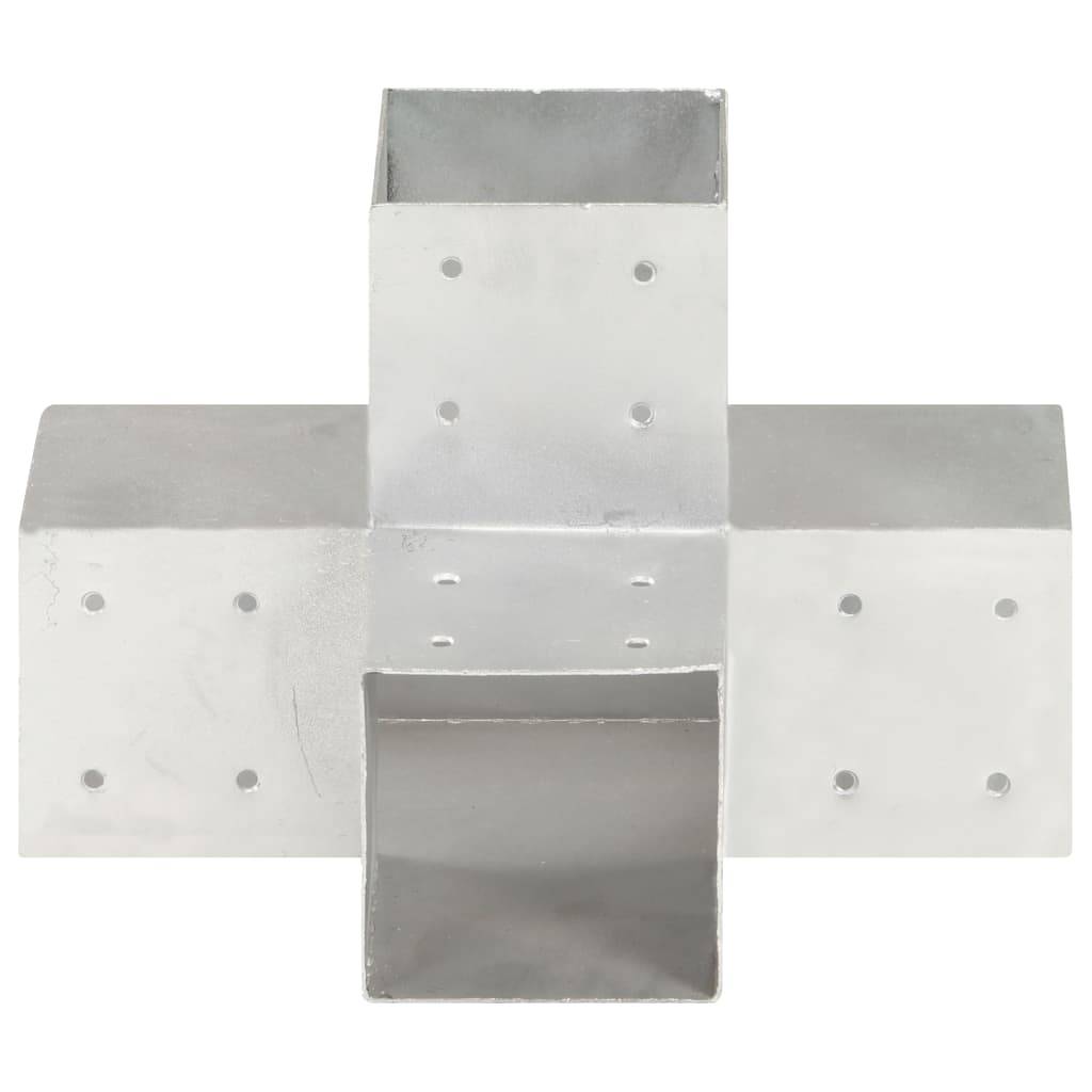 vidaXL Pfostenverbinder X-Form Verzinktes Metall 101 x 101 mm