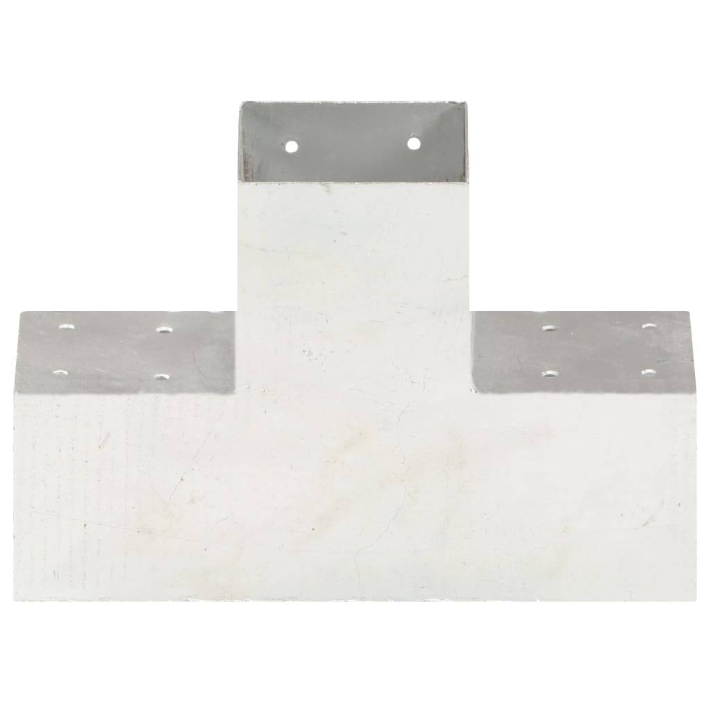 vidaXL Pfostenverbinder 4 Stk. X-Form Verzinktes Metall 101 x 101 mm