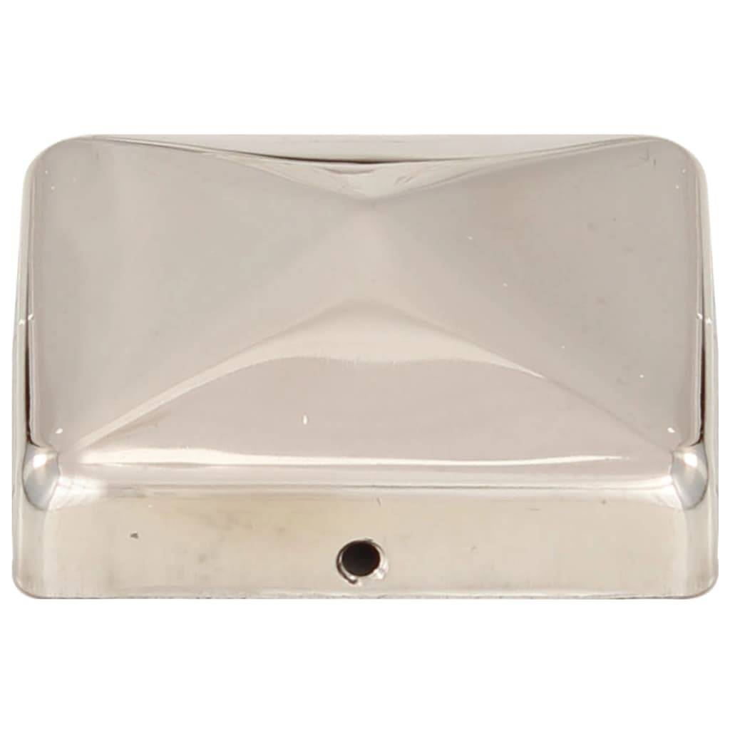 vidaXL Pfostenkappen 6 Stk. Pyramide Edelstahl 71 x 71 mm