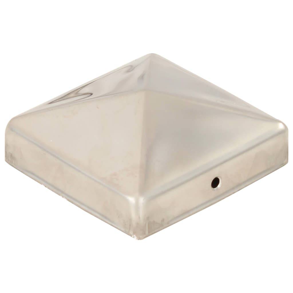vidaXL Pfostenkappen 6 Stk. Pyramide Edelstahl 81 x 81 mm