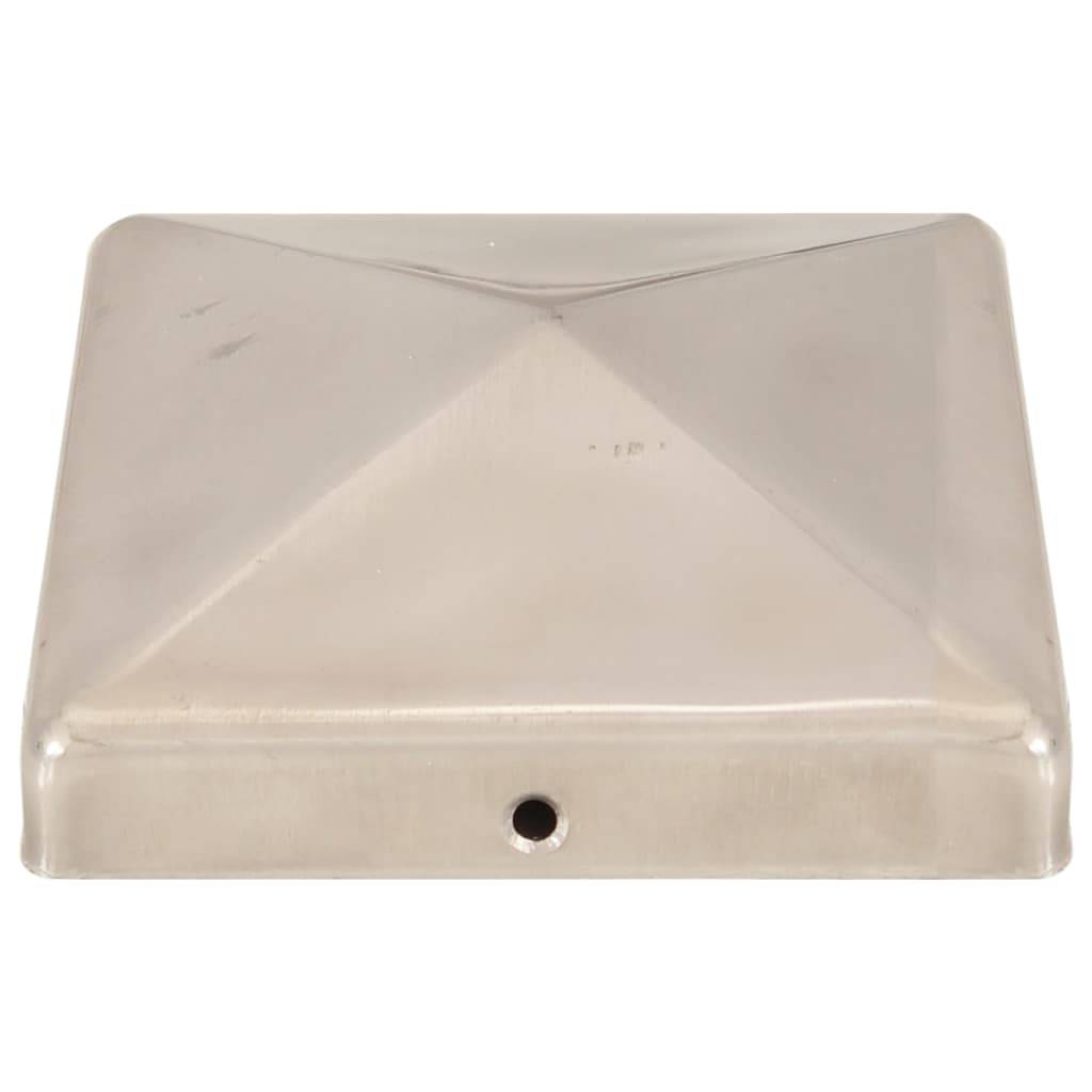 vidaXL Pfostenkappen 6 Stk. Pyramide Edelstahl 101 x 101 mm