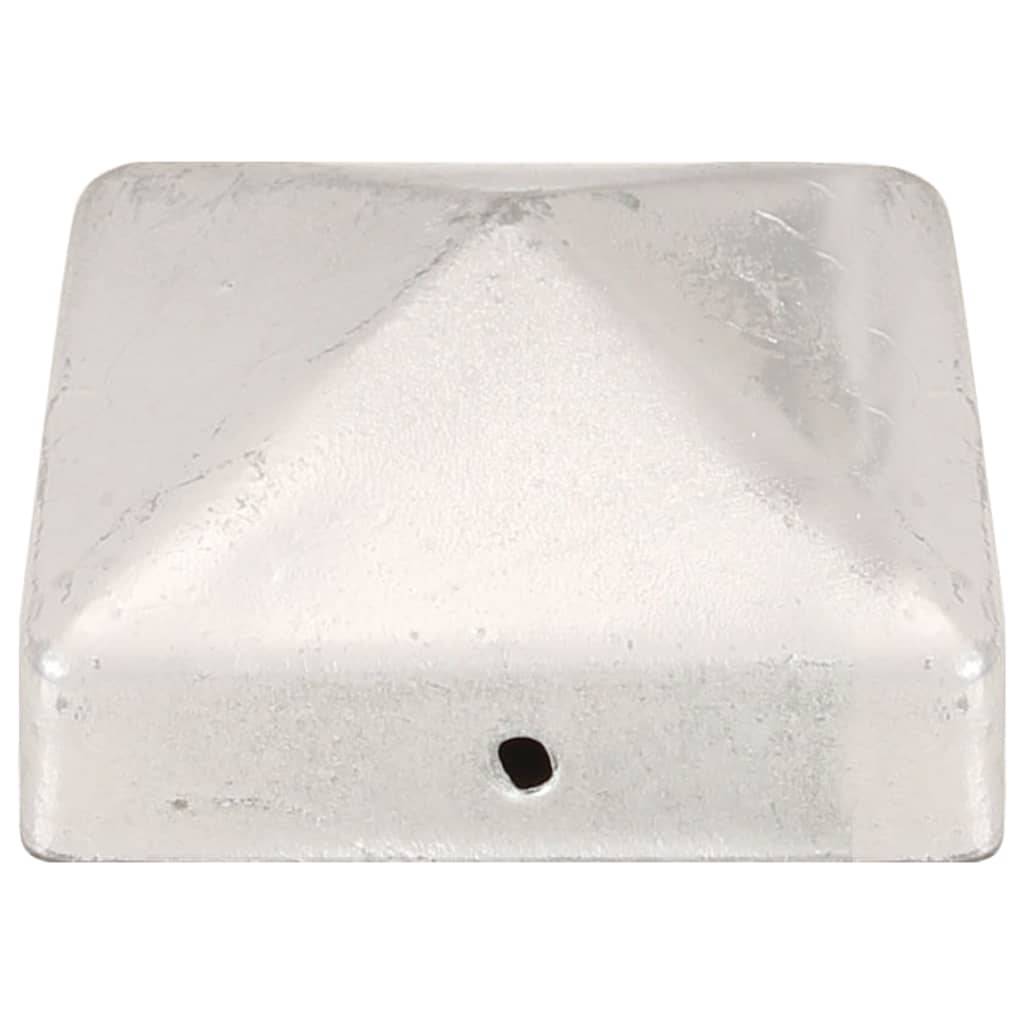 vidaXL Pfostenkappen 6 Stk. Pyramide Verzinktes Metall 71 x 71 mm