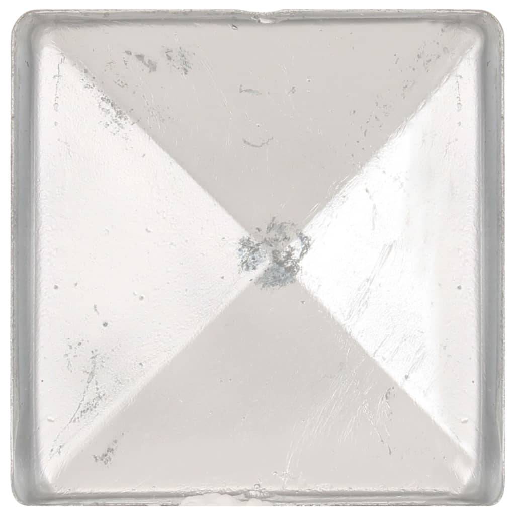 vidaXL Pfostenkappen 6 Stk. Pyramide Verzinktes Metall 81 x 81 mm