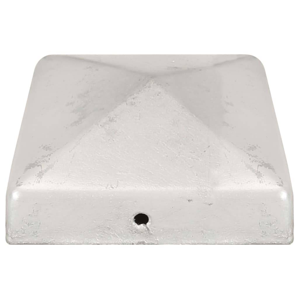 vidaXL Pfostenkappen 6 Stk. Pyramide Verzinktes Metall 81 x 81 mm