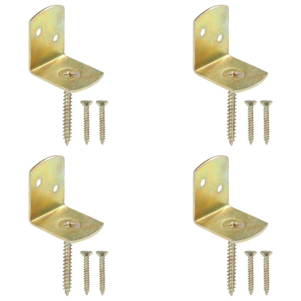 vidaXL Flechtzaunhalter 4 Stk. L-Form Verzinktes Metall