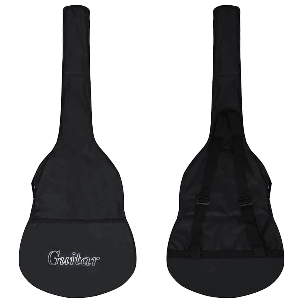 vidaXL 12-tlg. Klassikgitarren-Set für Anfänger Schwarz 4/4 39"