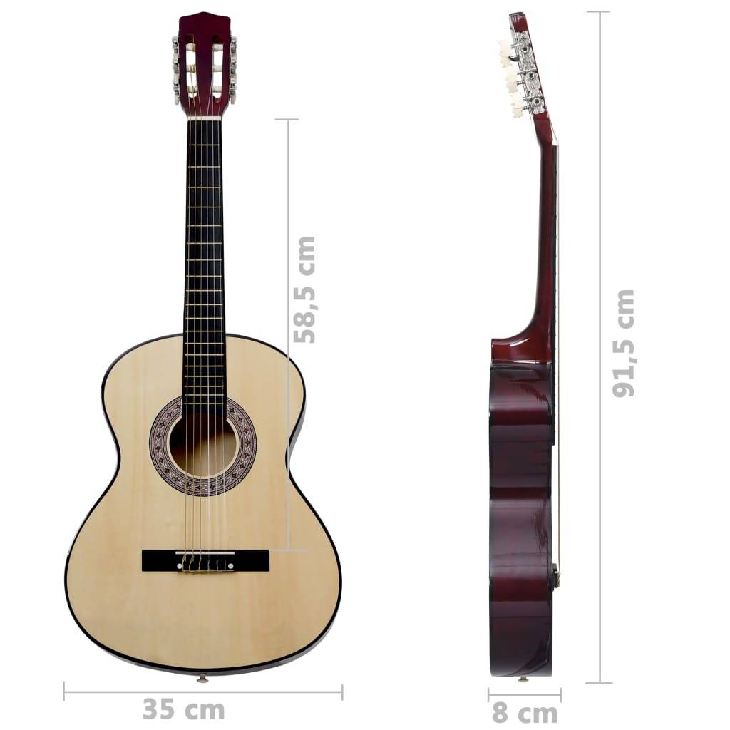 vidaXL Klassikgitarre für Anfänger mit Tasche 3/4 36"