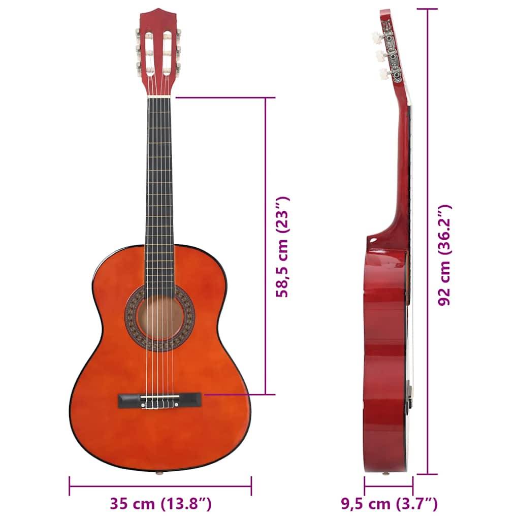 vidaXL 8-tlg. Klassikgitarren-Set für Anfänger 3/4 36"
