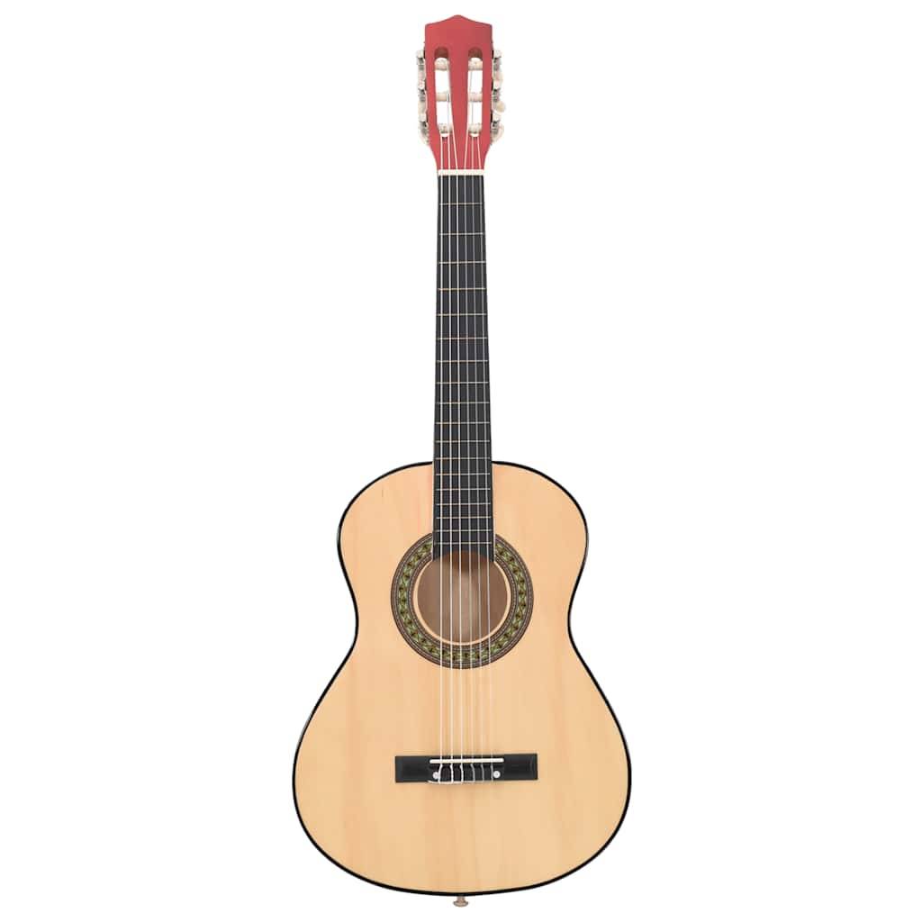 vidaXL 8-tlg. Klassische Gitarre für Kinder-Anfänger 1/2 34"