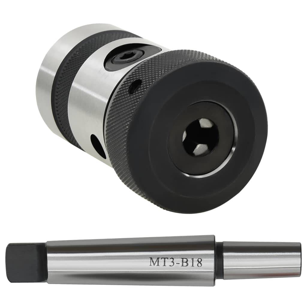 vidaXL Bohrfutter B18 mit MT3-Schaft für Innengewinde M3-M16