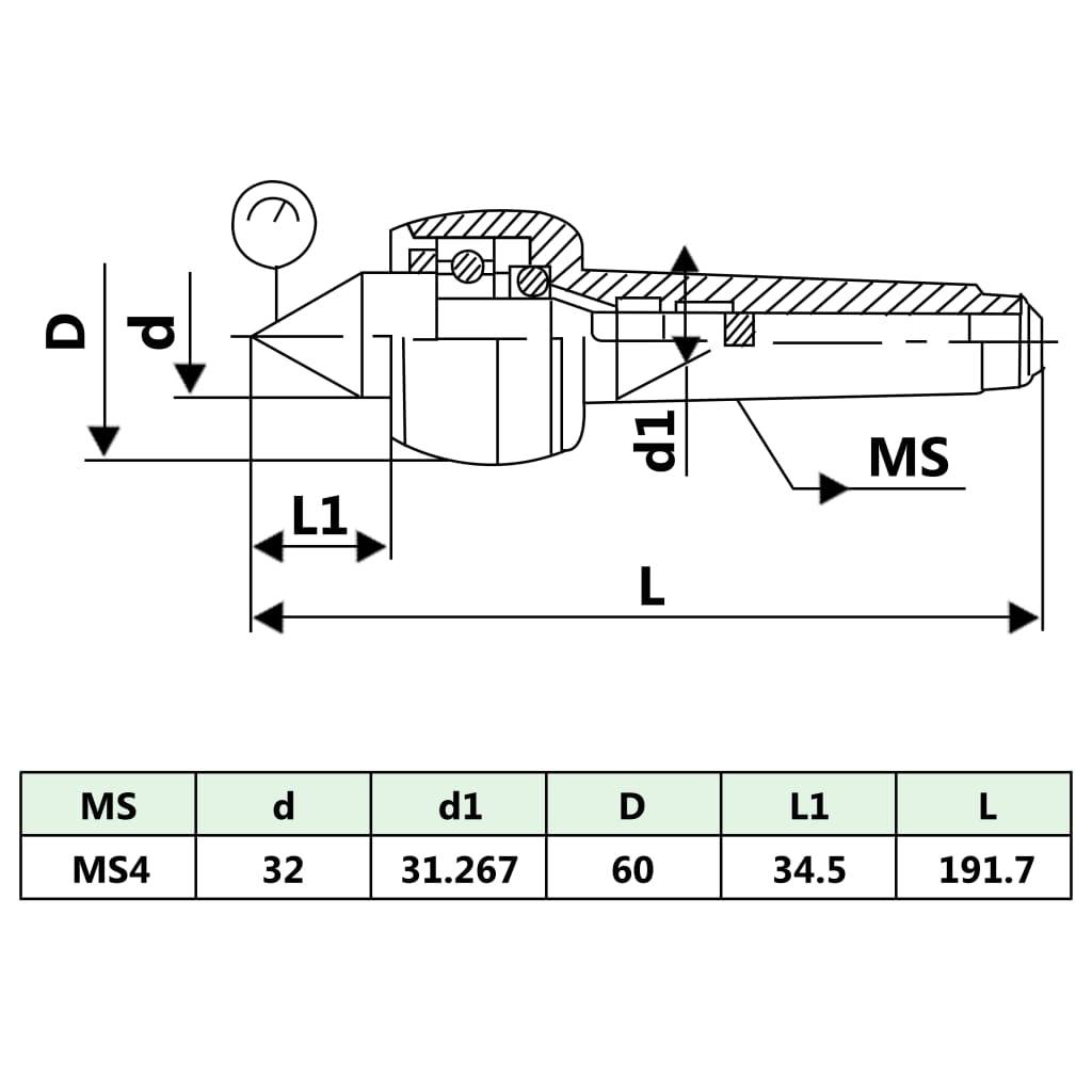 vidaXL Zentrierspitze MT4