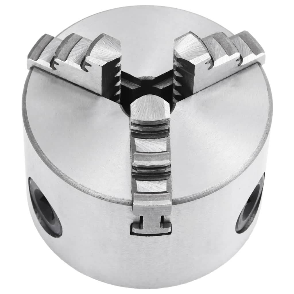 vidaXL 3-Backen-Drehfutter Selbstzentrierend 80 mm Stahl