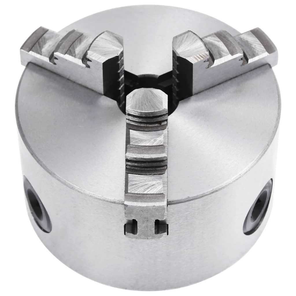 vidaXL 3-Backen-Drehfutter Selbstzentrierend 100 mm Stahl