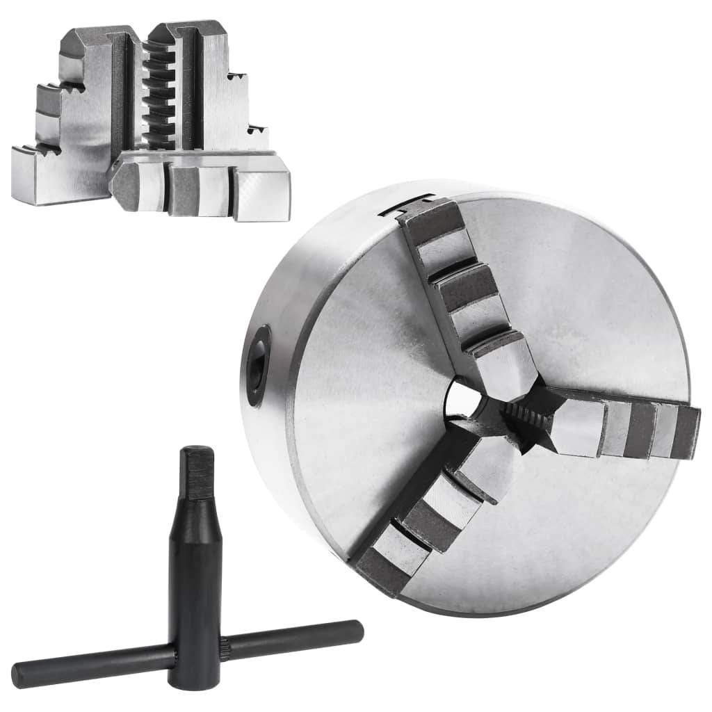 vidaXL 3-Backen-Drehfutter Selbstzentrierend 125 mm Stahl