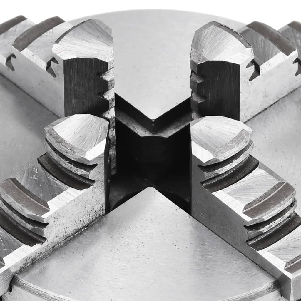 vidaXL 4-Backen-Drehfutter Selbstzentrierend 80 mm Stahl