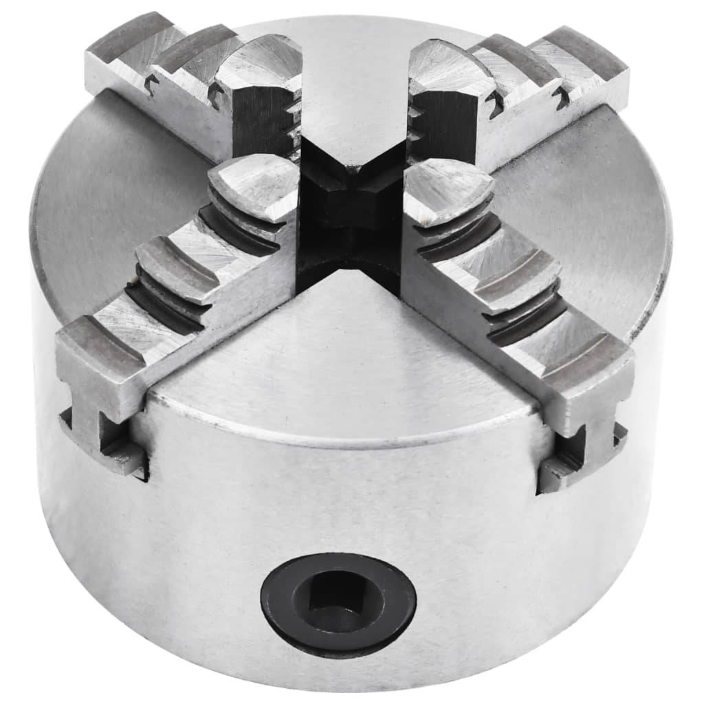 vidaXL 4-Backen-Drehfutter Selbstzentrierend 100 mm Stahl