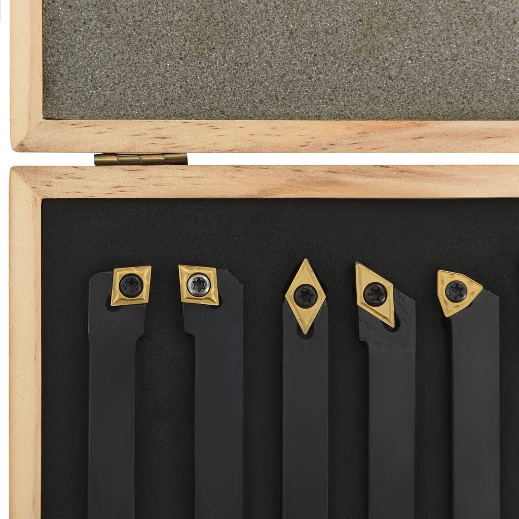 vidaXL 12-tlg. Drehmeißel-Set mit Wendeplatten 12x12 mm 80 mm