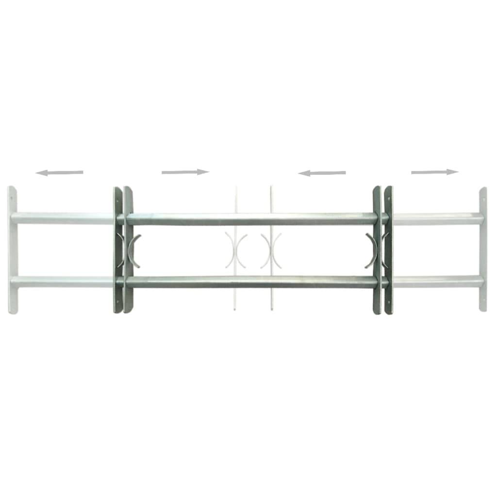 vidaXL Fenstergitter Verstellbar für Fenster 2 Stk. 700-1050 mm