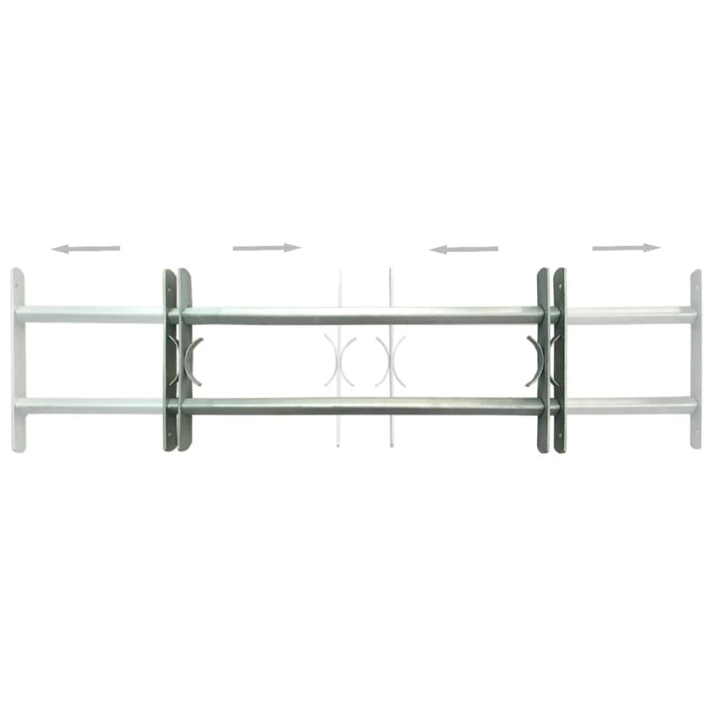 vidaXL Fenstergitter Verstellbar für Fenster 2 Stk. 1000-1500 mm
