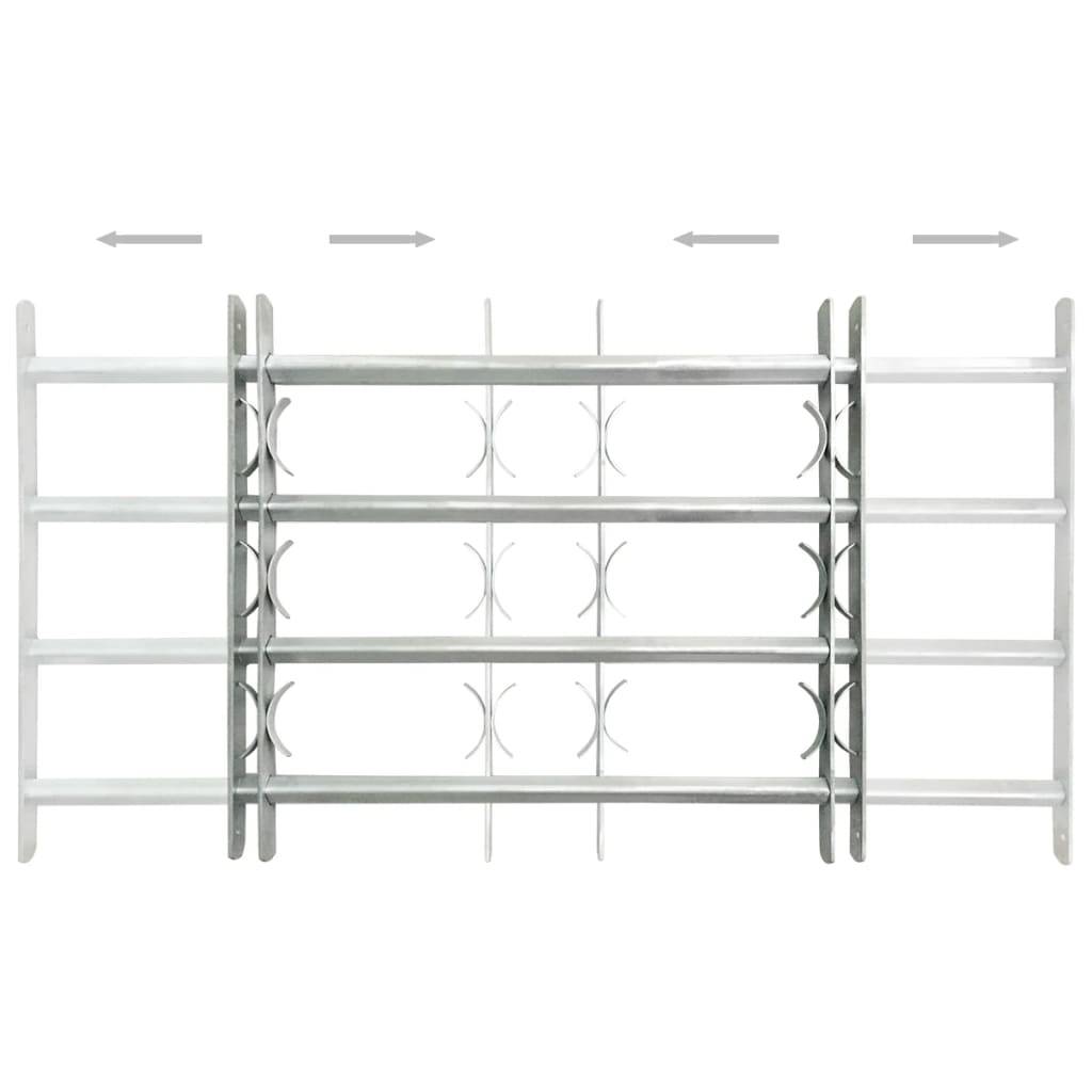 vidaXL Fenstergitter Verstellbar für Fenster 2 Stk. 1000-1500 mm