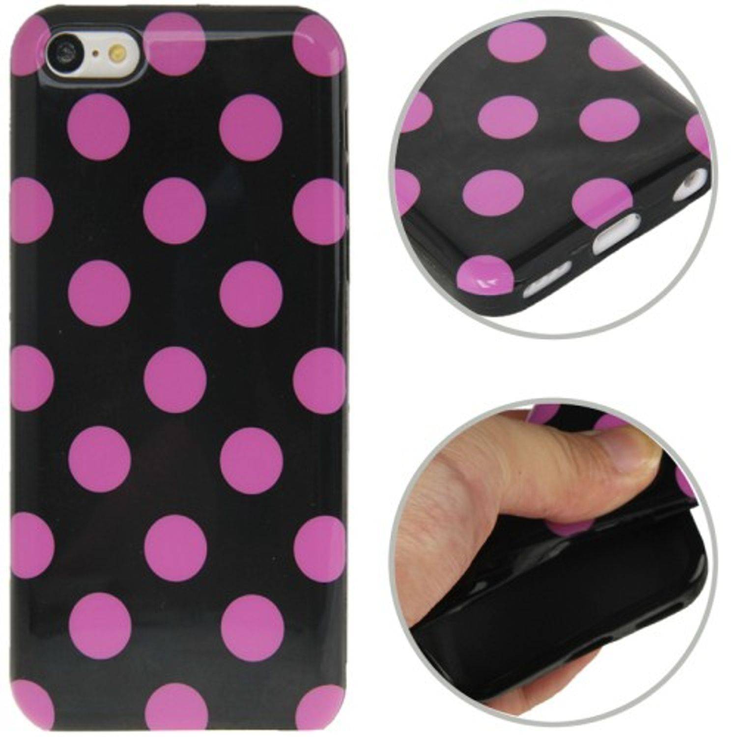 Apple iPhone 5c Handyhülle Backcover Schwarz