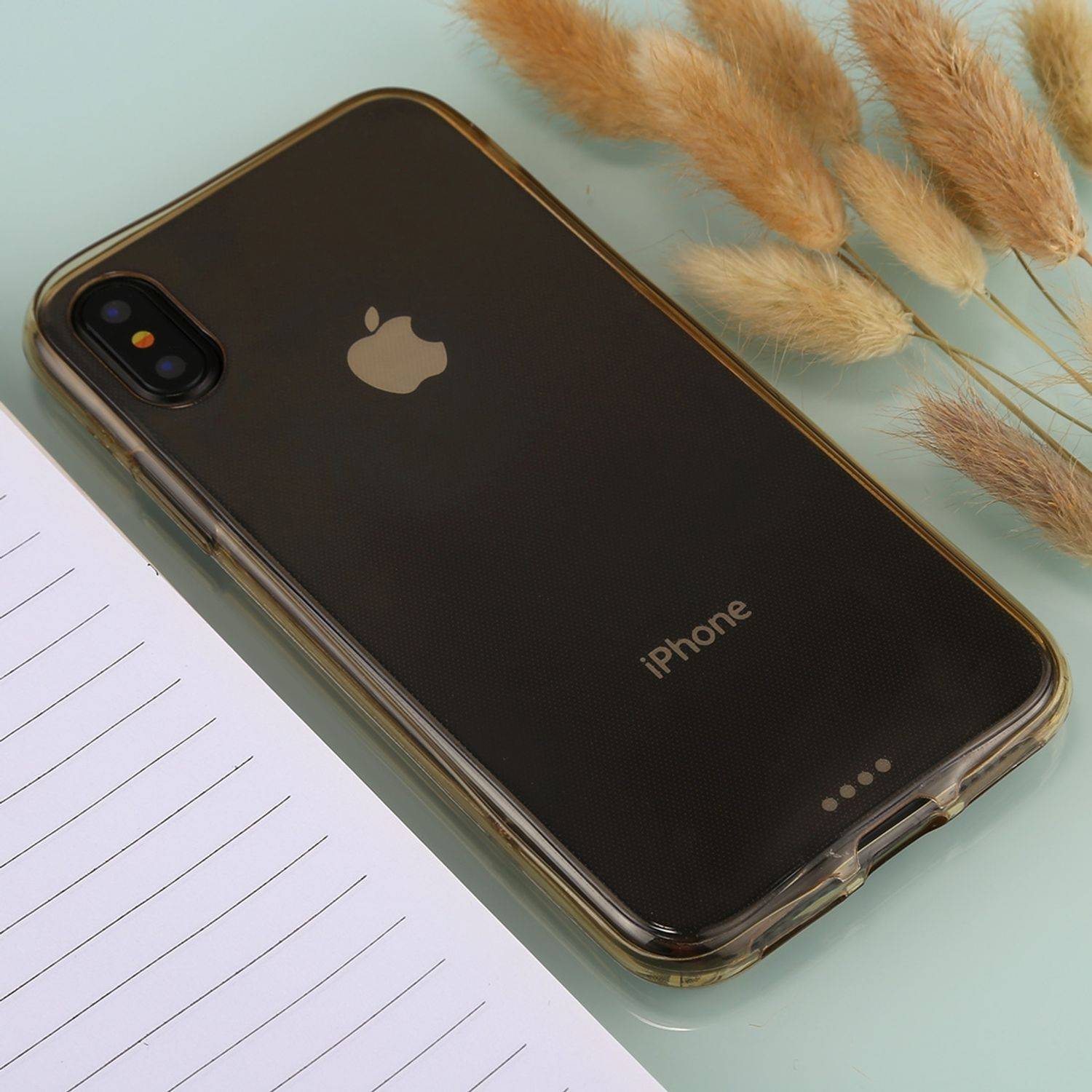 Apple iPhone X / iPhone XS Handyhülle Backcover Gold