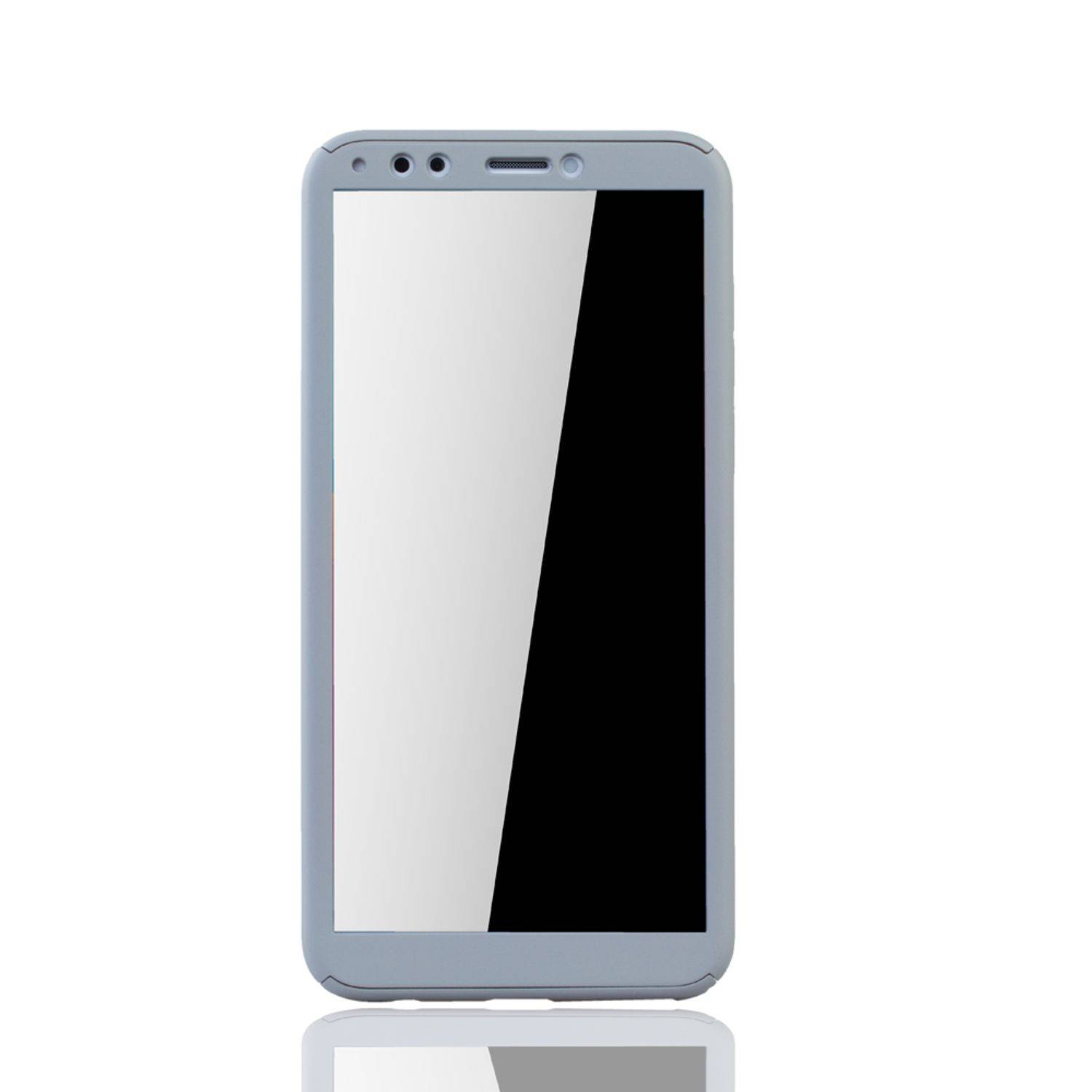 Huawei Honor 7C Handyhülle 360 Grad Schutz Full Cover Grau