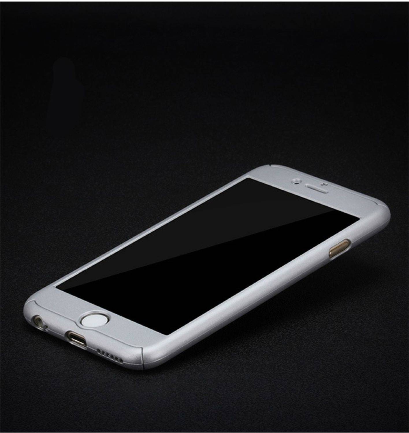 Samsung Galaxy J5 (2016) Handyhülle 360 Grad Schutz Full Cover Silber