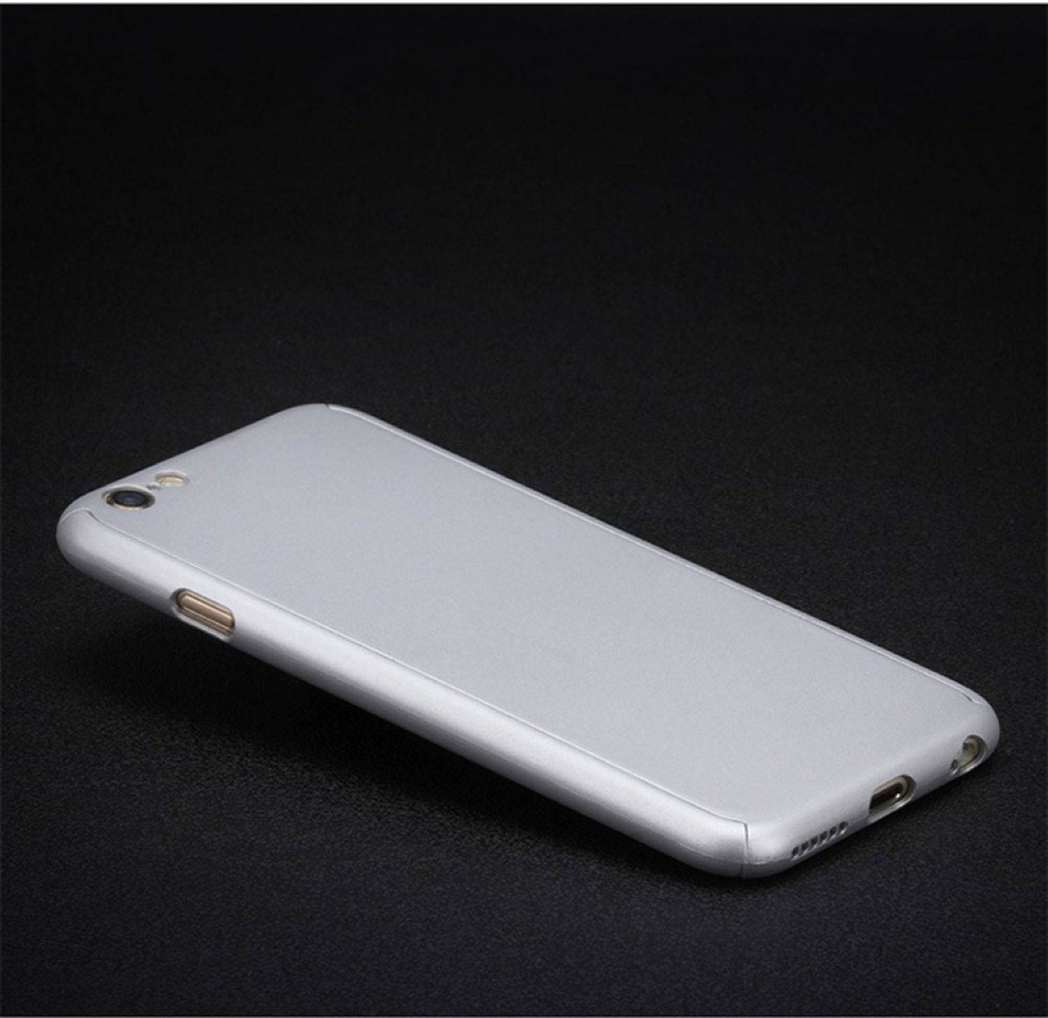 Samsung Galaxy J5 (2016) Handyhülle 360 Grad Schutz Full Cover Silber