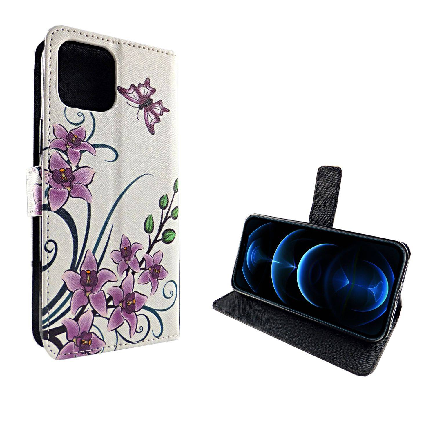 Apple iPhone 12 Mini Handyhülle Bookcover Weiß