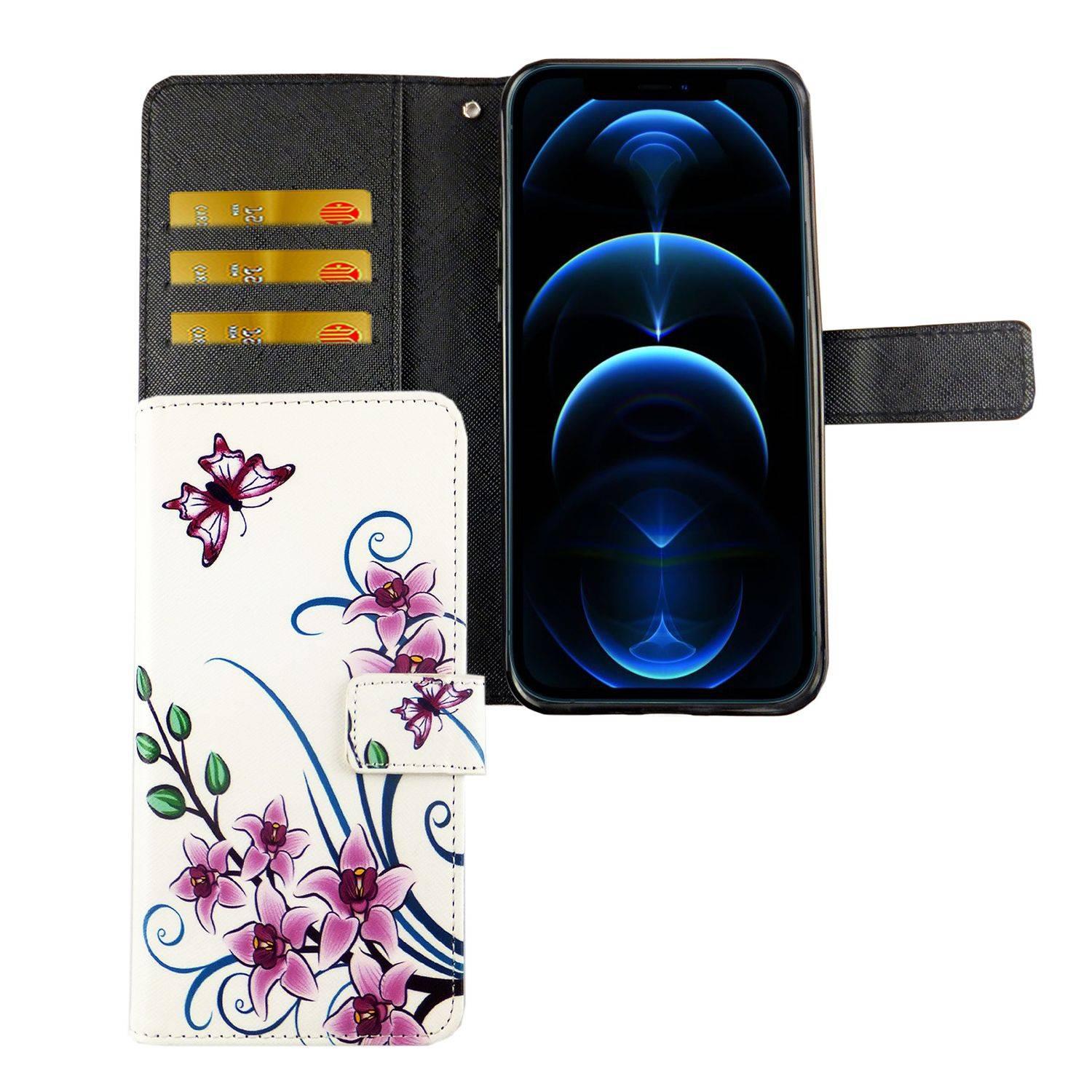 Apple iPhone 12 Mini Handyhülle Bookcover Weiß