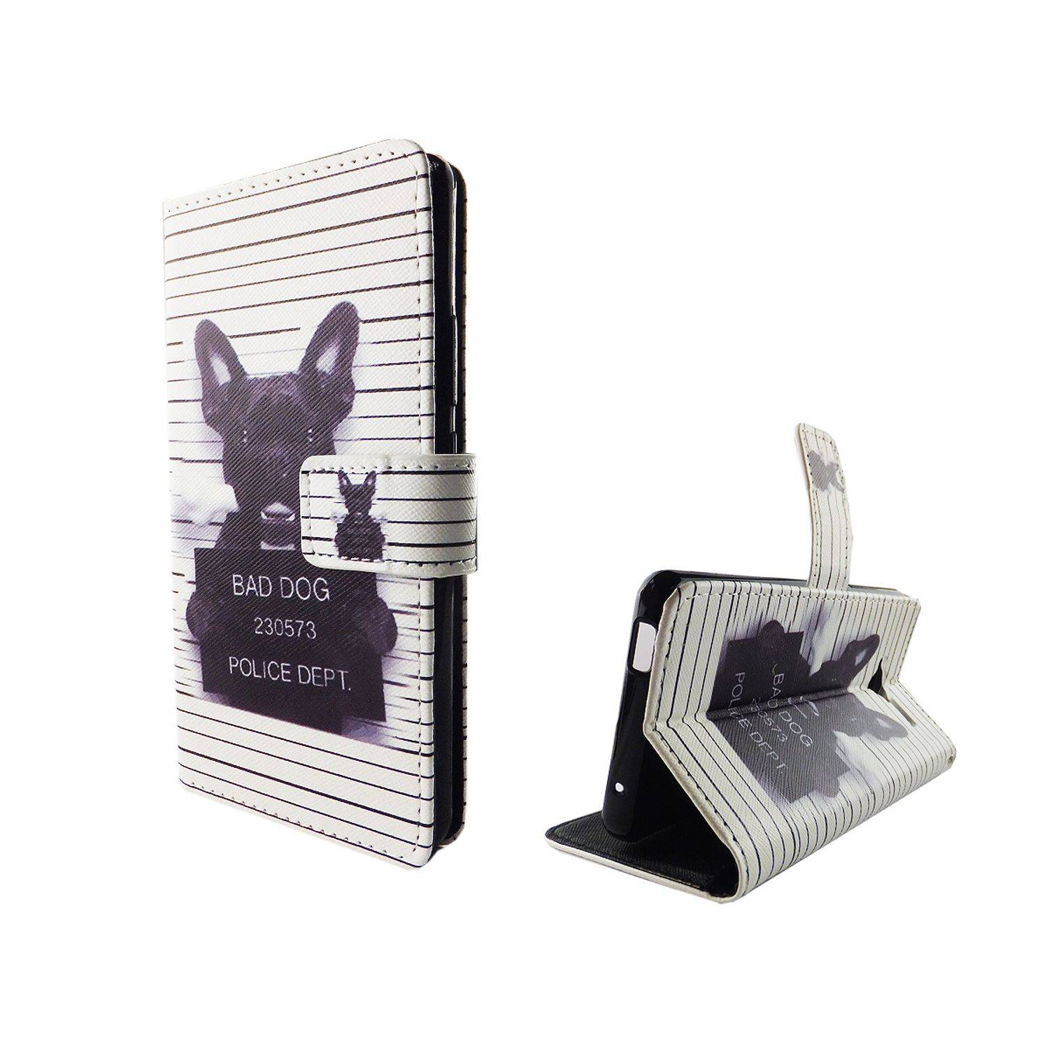 ZTE Blade L3 Handyhülle Bookcover Weiß