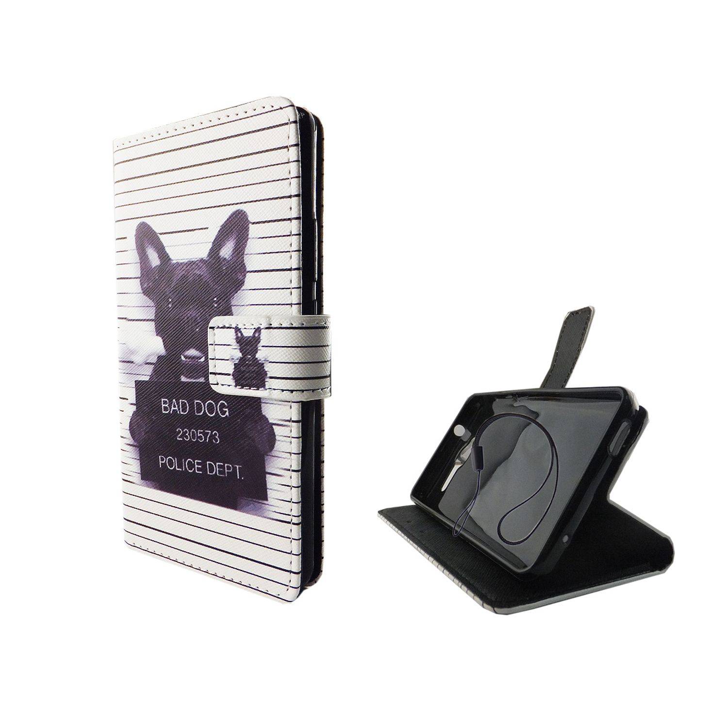ZTE Blade L3 Handyhülle Bookcover Weiß