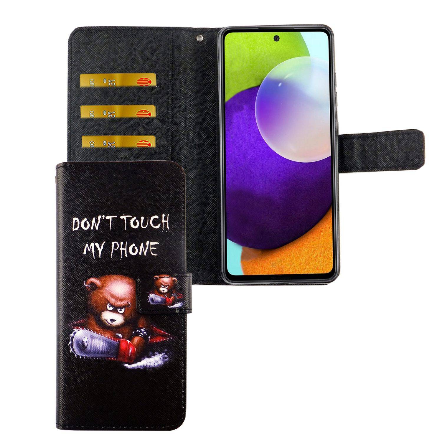 Samsung Galaxy A72 5G Handyhülle Bookcover Schwarz