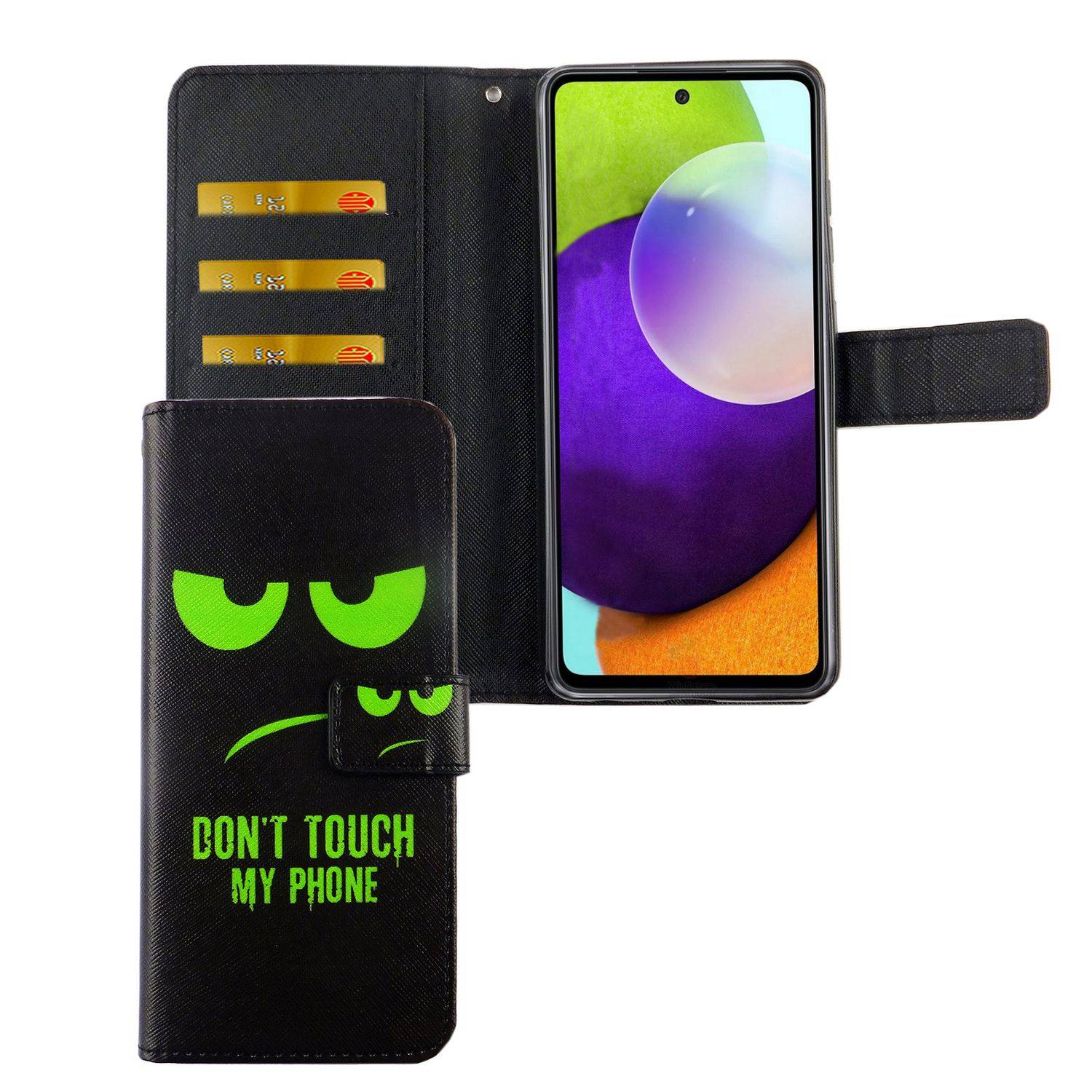 Samsung Galaxy A72 5G Handyhülle Bookcover Schwarz