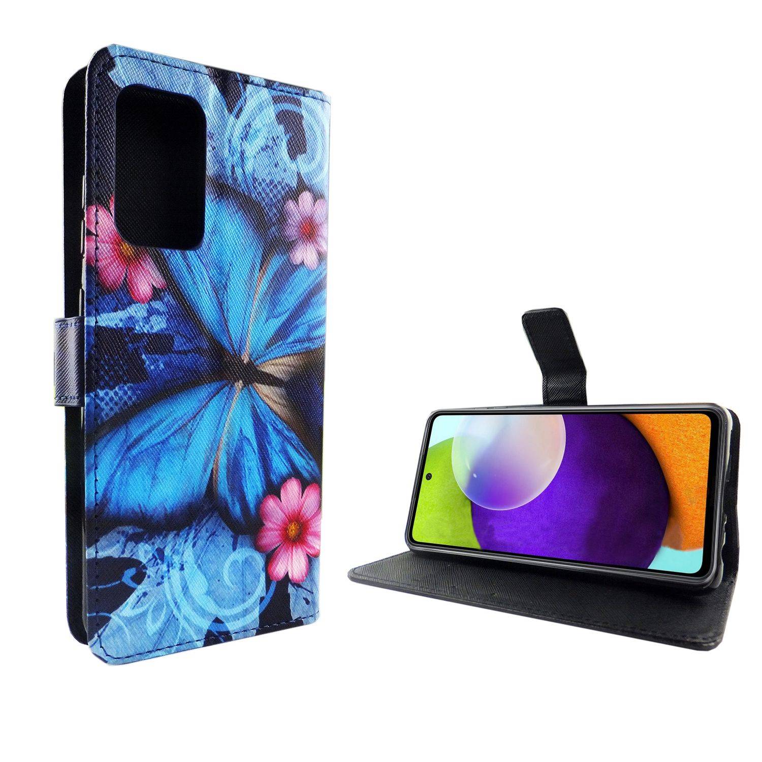 Samsung Galaxy A72 5G Handyhülle Bookcover Blau