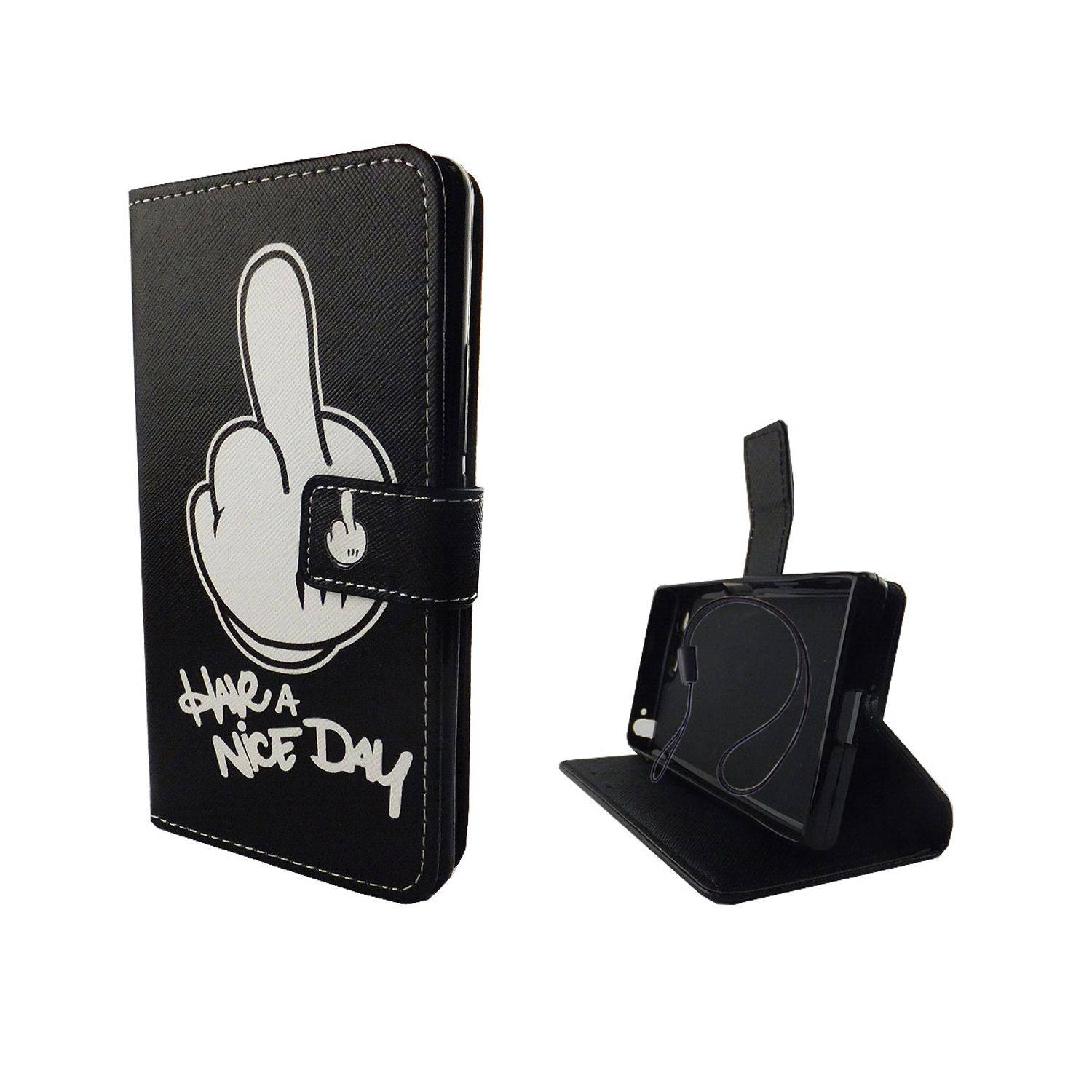 Sony Xperia X Compact Handyhülle Bookcover Schwarz