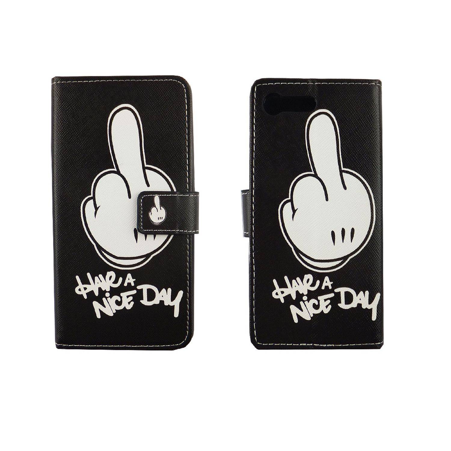 Sony Xperia X Compact Handyhülle Bookcover Schwarz