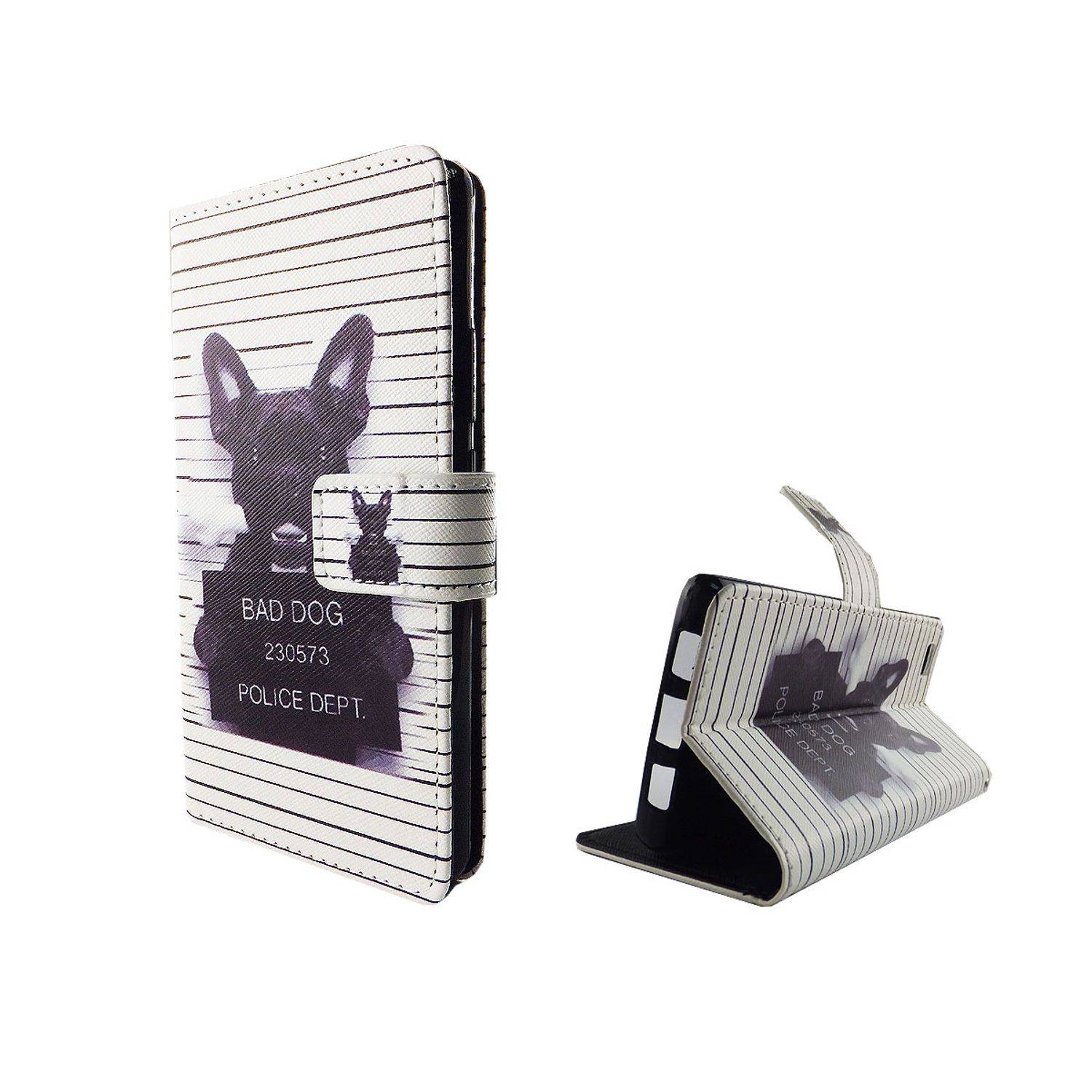 Huawei P8 Lite Handyhülle Bookcover Weiß