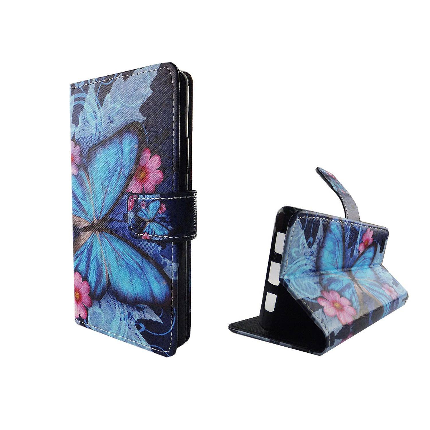 Huawei P8 Lite Handyhülle Bookcover Blau