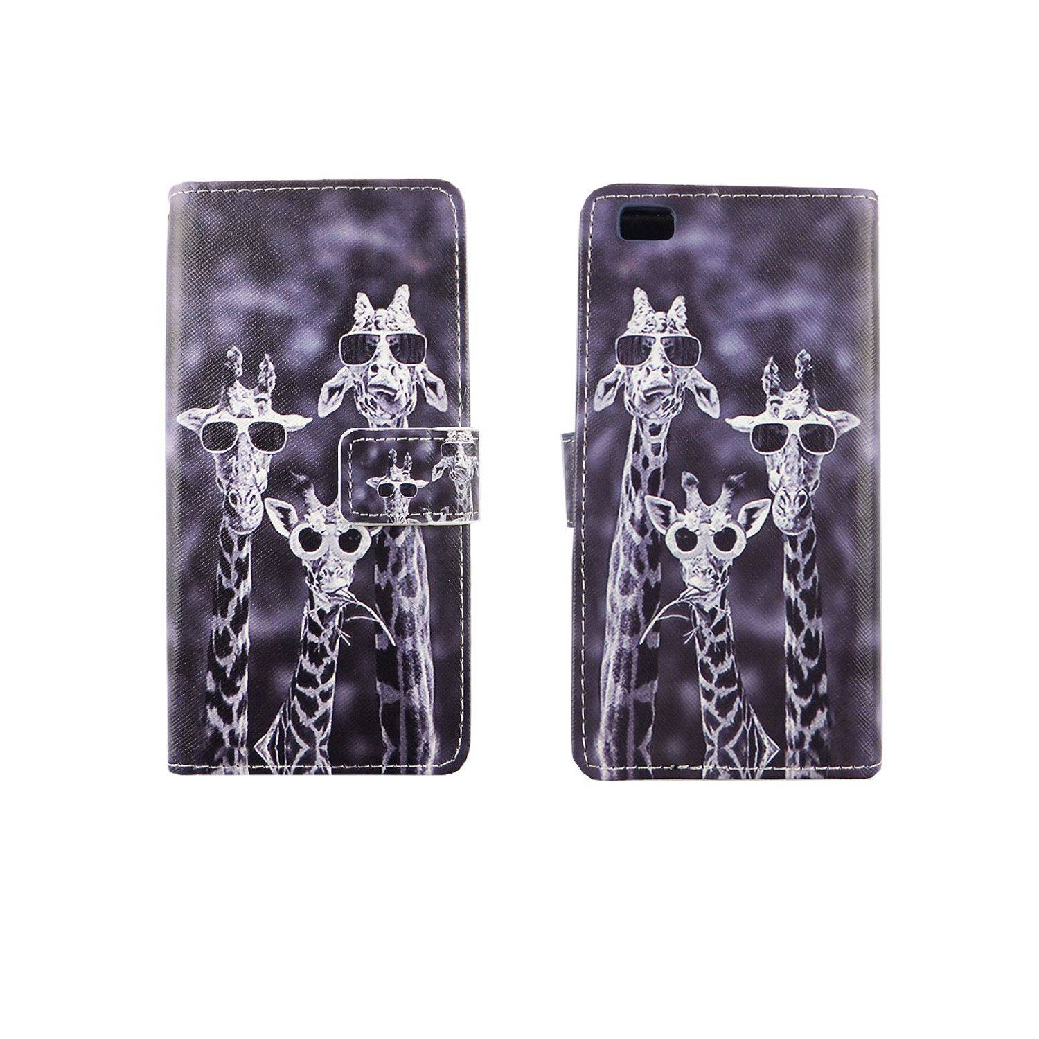 Huawei P8 Lite Handyhülle Bookcover Grau