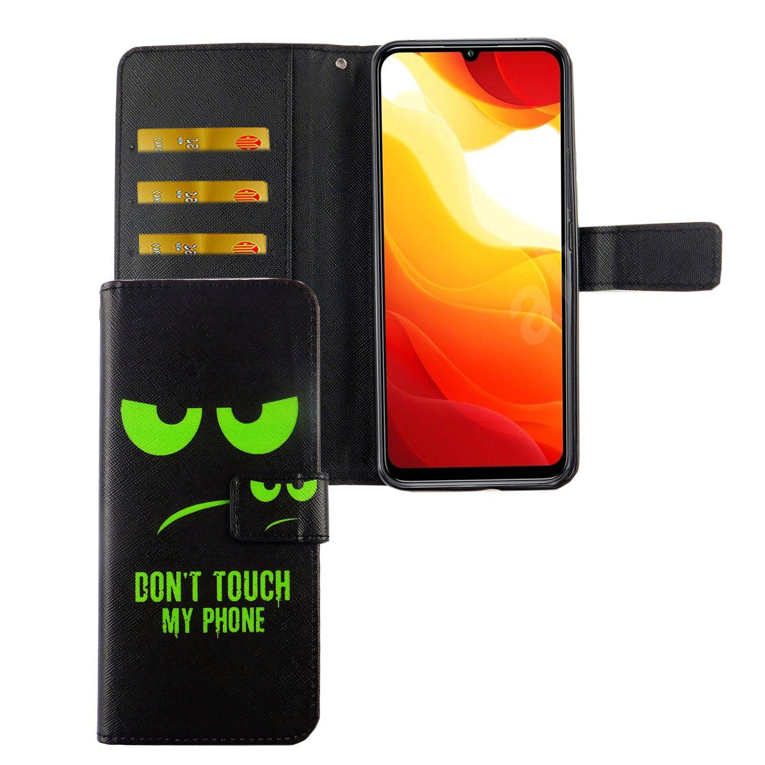 Xiaomi Mi 10 Lite 5G Handyhülle Bookcover Schwarz